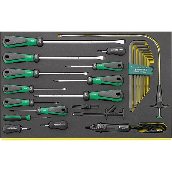 Stahlwille Tools DRALL set of screwdrivers i.TCS inlay No.TCS 4724/4840+10767 3/3-tray24-pcs. 96830706